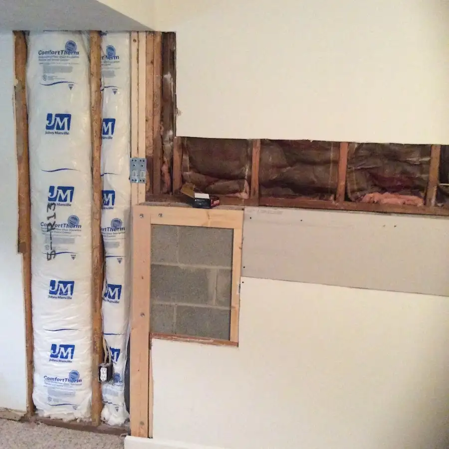 Wall insulation replacement during Contents Cleaning & Restoration in Monroe